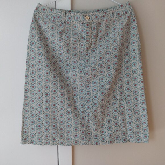 Vintage Cotton Ginny Skirt Size 7 29"W Retro Dot Flower Made in Hong Kong - Picture 11 of 14